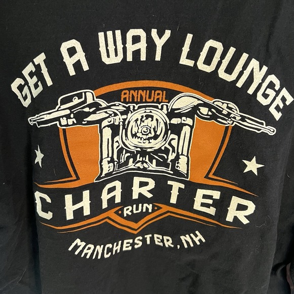 Harley Davidson, Black Long Sleeve Get A Way Charter Run 2021 Manchester NH XL - Picture 7 of 10